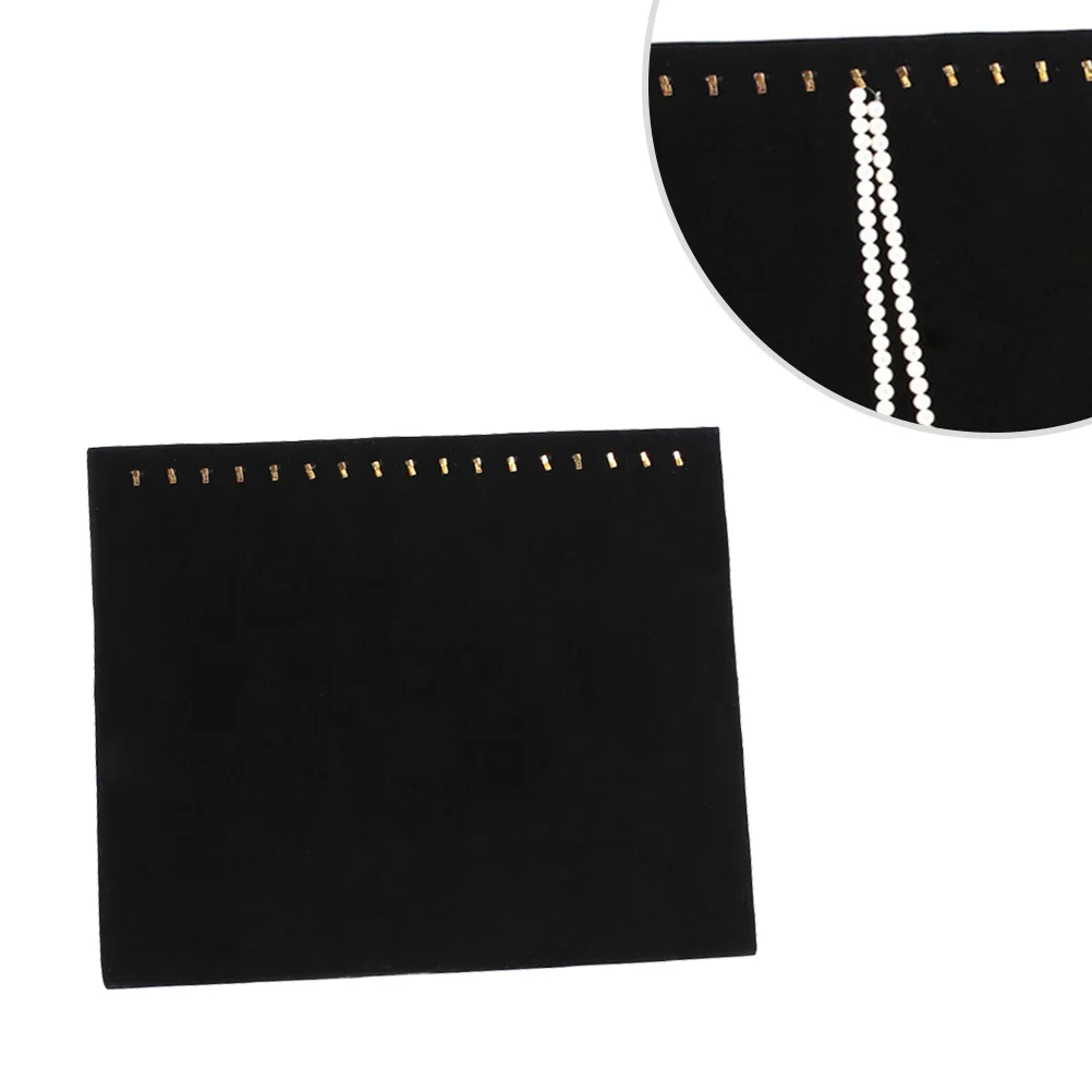 

Necklace Display Stand 17 Hooks Velvet Easel Collapsible Fiberboard Jewelry Organizer Bracelet Holder Storage Showcase