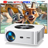 XIWBSY Android Projector 4k 25000Lumens BT5.2 WiFi6 Auto Focus/Keystone Projector Home Theater Cinema Beamer Outdoor Proyector