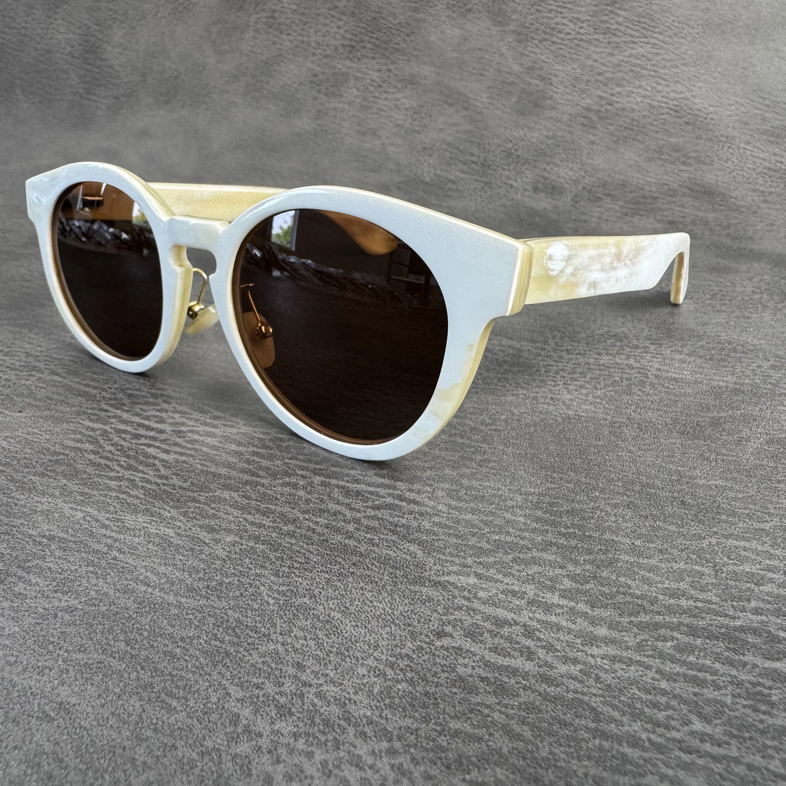 Eyeglass Frames Vintage Unique Craft Handmade White Horn Optical Lens Prescription Eyeglasses Reading Glasses Man Sunglasses
