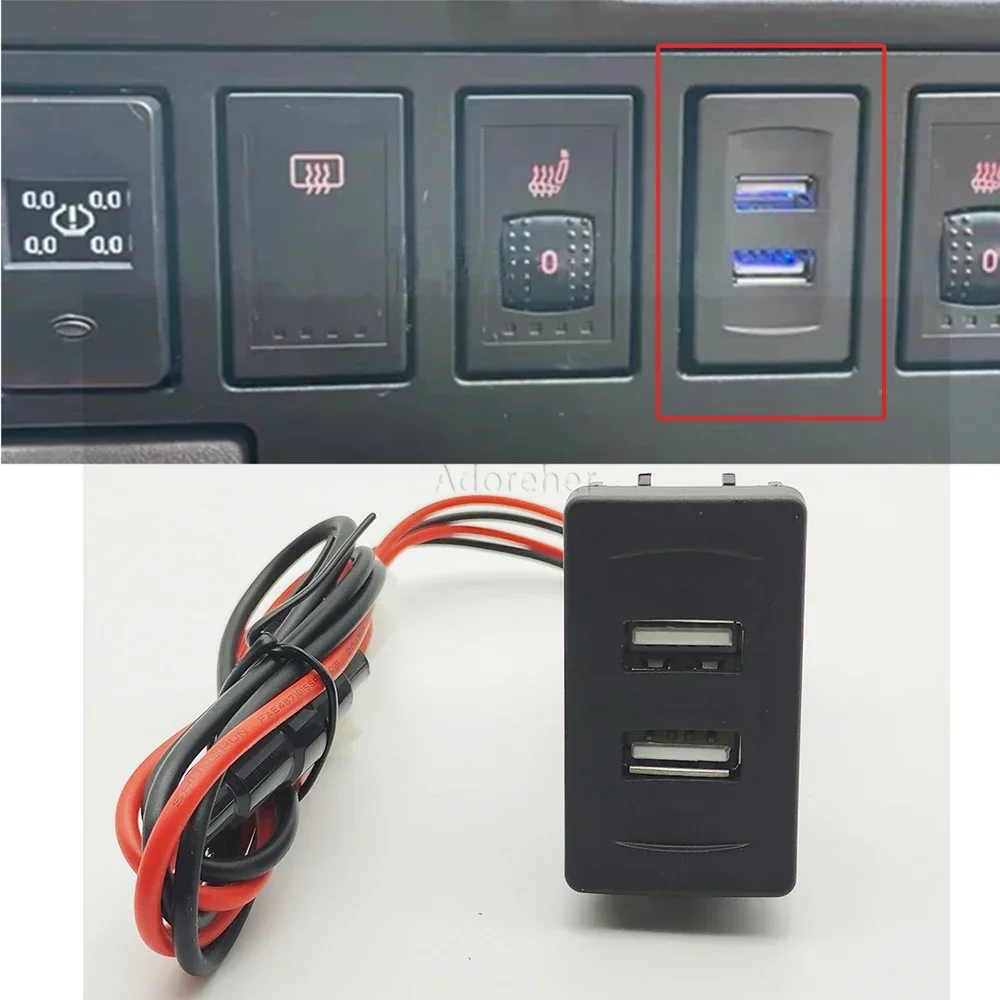 

Автомобильное зарядное устройство с двумя USB-портами, 12 В, а