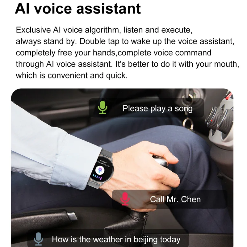 DT4+ Smart Watch Men BT Call NFC Voice Assistant Password 390*390 GPS Tracker Wireless Charge Women Smartwatch