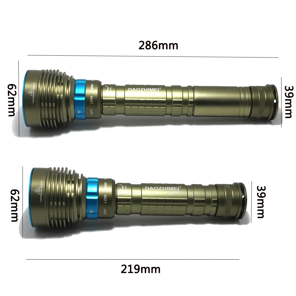 Imagem -04 - Potência Mergulho Lanterna com Corda de Mão Luz Profissional Maior Classificação à Prova d Água 26650 Bateria t6 l2 Alta