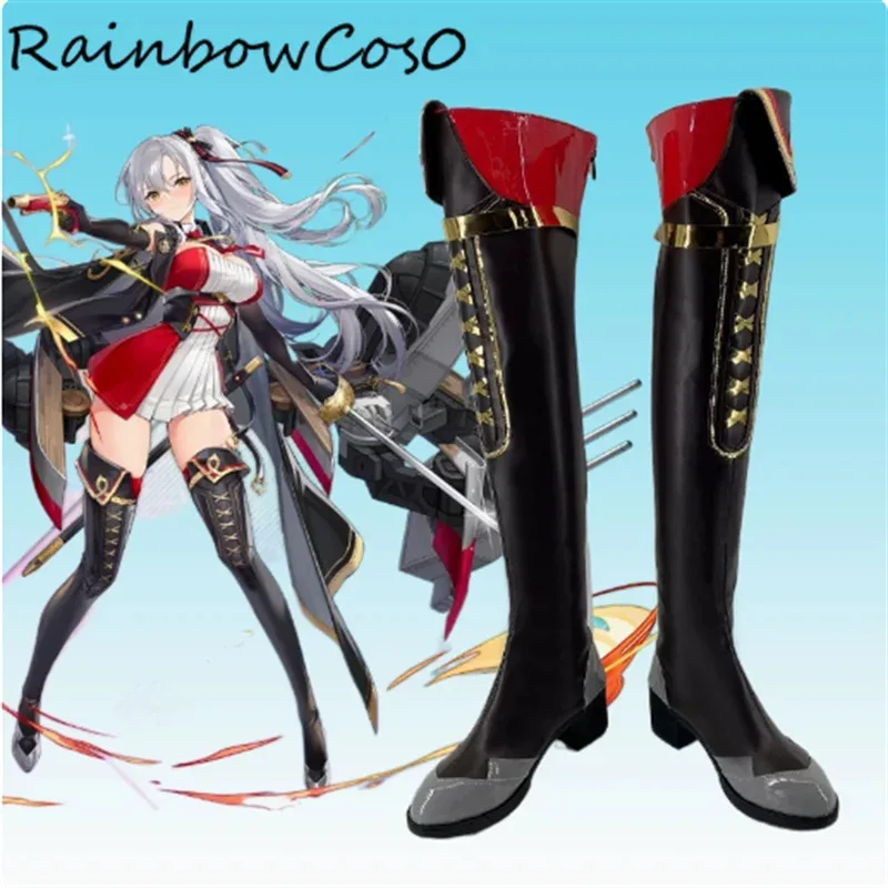 

HMS Drake Azur Lane Azur Lane Обувь для косплея Сапоги Игра Аниме Хэллоуин Рождество RainbowCos0 W4560