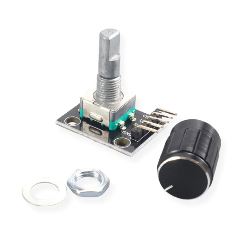 Brandneues KY-040 Drehgebermodul mit Druckknopf, 20 PPR, 5 V, 360 unendliche Drehung für Arduino, Lautstärmenü, Motorsteuerung – Detail 3
