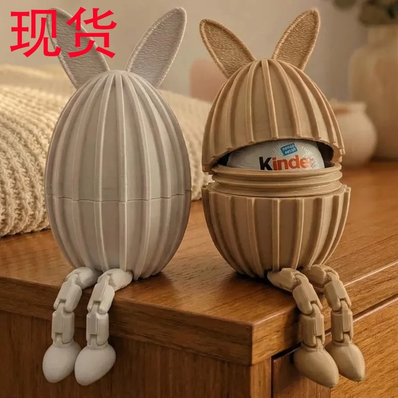 Seated Easter Egg Stand 3D Printed Gift Box Cute Bunny Table Centerpiece Home Decor For Kids And Couples Easter Party Display