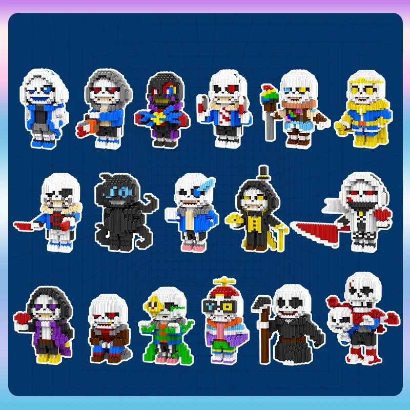 Undertale Figure Ink!sans Building Blocks Figure Styles Assemble Gifts For Kids Ink Figure For Men Model Doll Handmade Toys