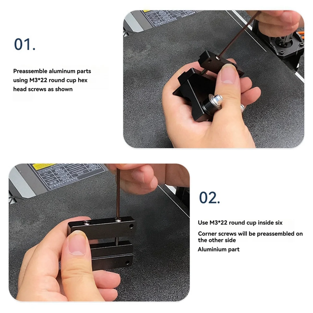 ABXHA 2 conjuntos de acessórios para impressora 3D para tensor de correia Anycubic Kobra3 e Neptune 4 Max