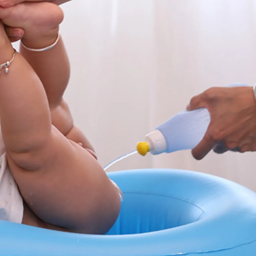 

2Pcs Portable Bidet Sprayers Travel Personal Care Cleaning Bottles Sky Blue Handheld Private Area Cleansing System for Women