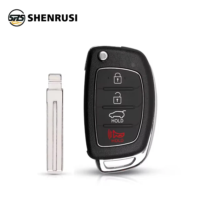 SHENRUSI 4-кнопочный складной чехол для дистанционного ключа для HYUNDAI Mistra Santa Fe Sonata Tucson Accent I30 I40 I45