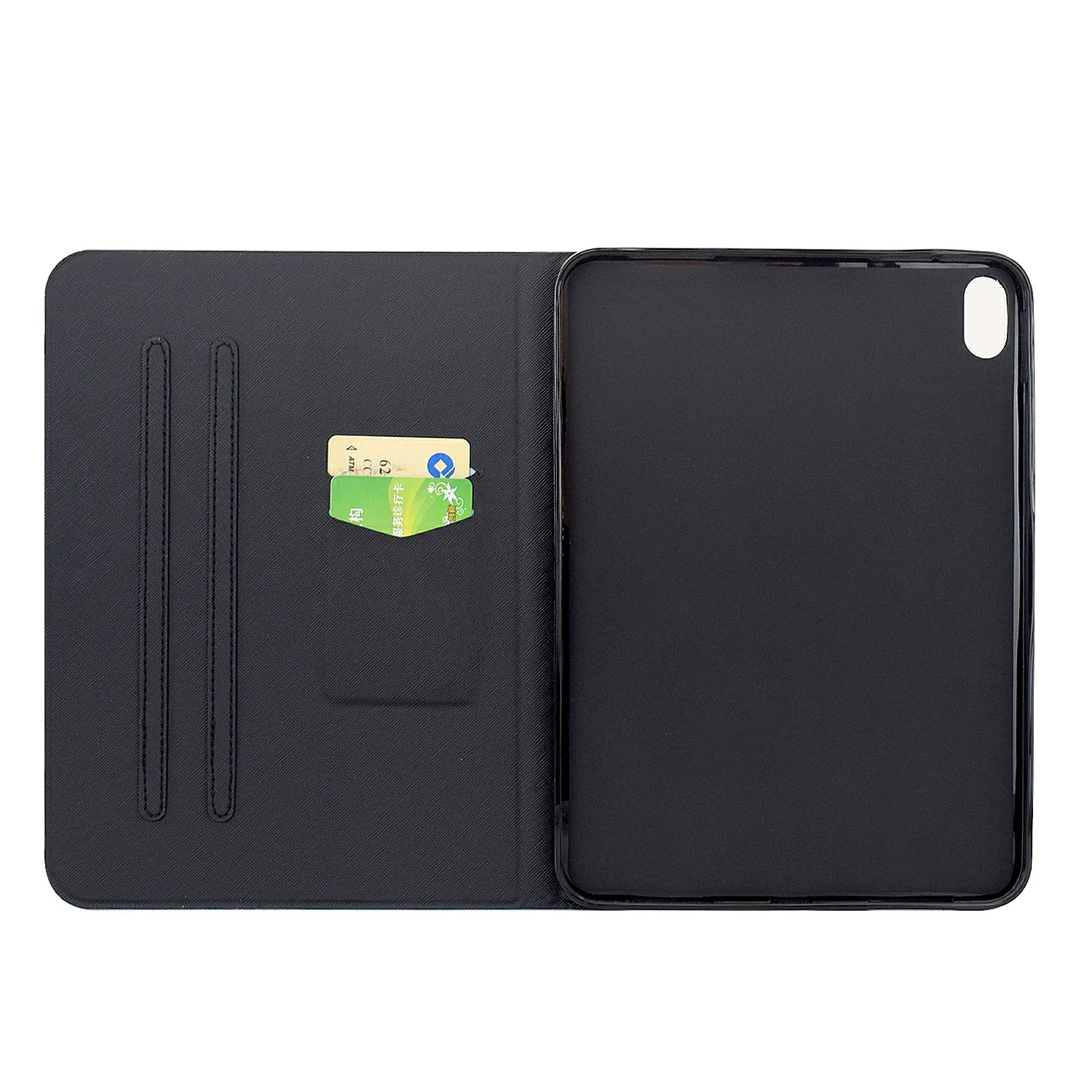 For iPad mini (2024) / (2021) Case Pattern Printing Stand Leather Tablet Cover with Card Slots - Starry Night Cat
