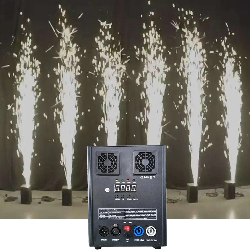 

Good Effect 600W Electronic Flower Spray Machine Star Fireworks Make Machine Remote/DMX 512 Control Easy To Use For KTV Disco