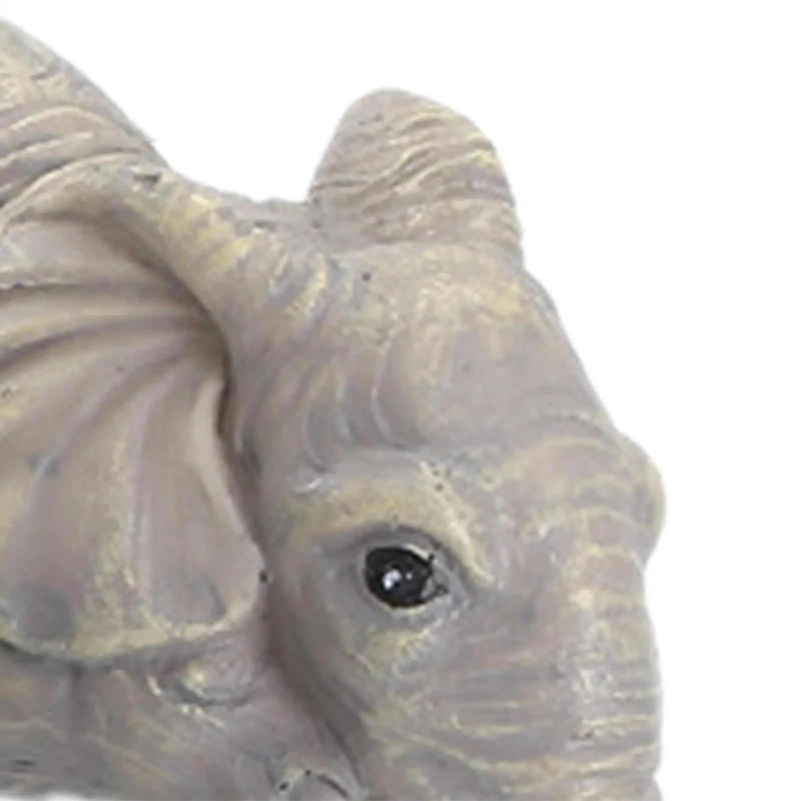 3Pcs Elephant Statues Birthday Gift Crafts Display Animal Figurines Artificial Ornaments for Indoor Office Garden Desktop Home