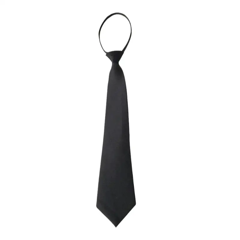 Cravates unisexes fines et étroites pour femmes et hommes, style rétro coréen simple et tendance, couleur noire, pour tenue formelle
