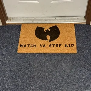 Watch Ya Step Kid Doormat Funny Design Coir Modern Style Welcome Mat Customized Text Word Logo Doormat Housewarming Gifts Rugs