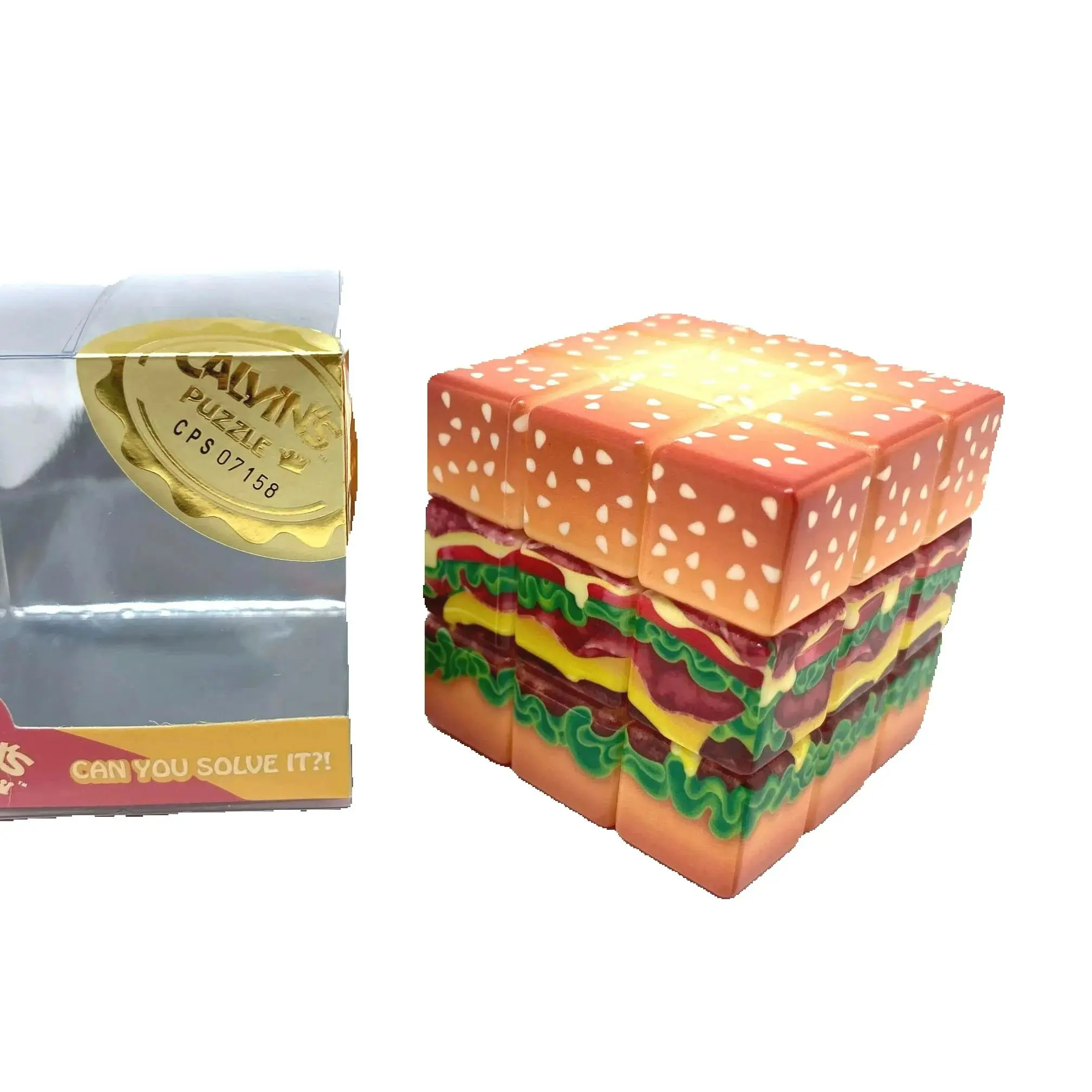Calvin Yummy Cheess Hamburger 3x3 Magic Cube Strange Shape Magic Cube Puzzle Toy Children Gift Cubo Magico Puzzle