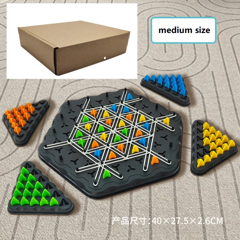 Triggle – Jeu De Chaînes Triangulaires Avec élastiques – Jeu De Stratégie Et Logique Pour 2 à 4 Joueurs – Enfants Et Adultes – Idéal Pour Les Soirées En Famille