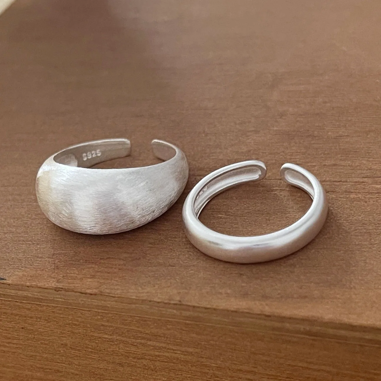 925 Sterling Silver Rings for Women Couple Minimalist Handmade Simple Oval Shape Ring Party Jewelry Gift Prevent Allergy