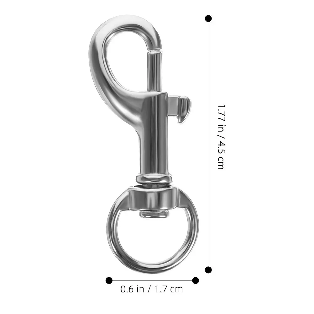 Clips para perros de acero inoxidable de alta resistencia, ganchos giratorios para mascotas, Clips para correa, cierre de llavero duradero con rotación de 360, 10 Uds.