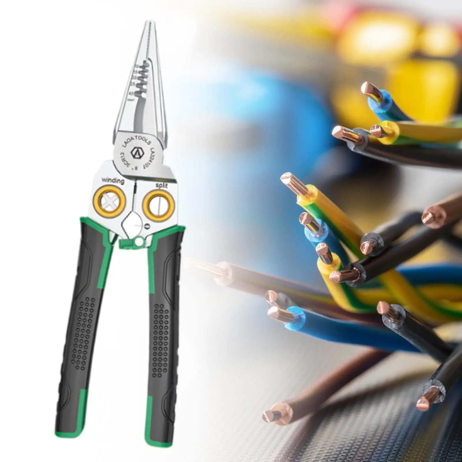 Multifunctional Wire Strippers Crimper Wire Pliers Wire Cutter Strippers Crimper for Wire Winding Clamping Wire Pulling