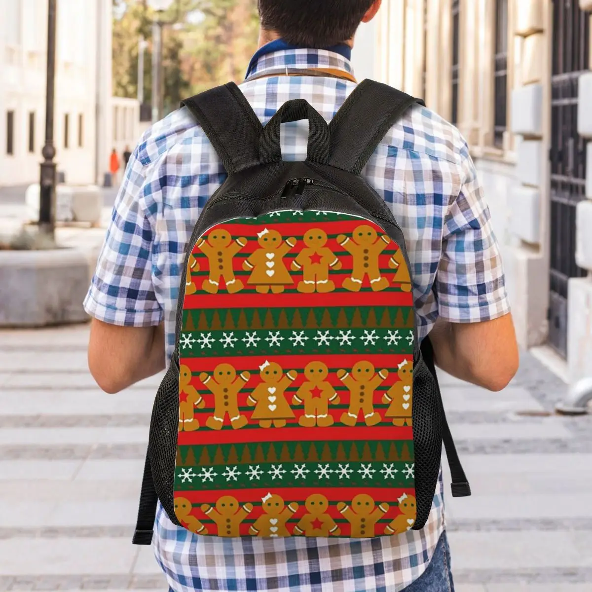 Merry Christmas & Happy Holidays! Backpack Student Boys Girls BookBag School Bag Laptop Shoulder Bags