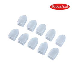 10Pcs Dead Skin Tweezers Cap Transparent Dead Skin Clamp Sleeve Nipper Cover Protective For Nail Manicure Pedicure Tools