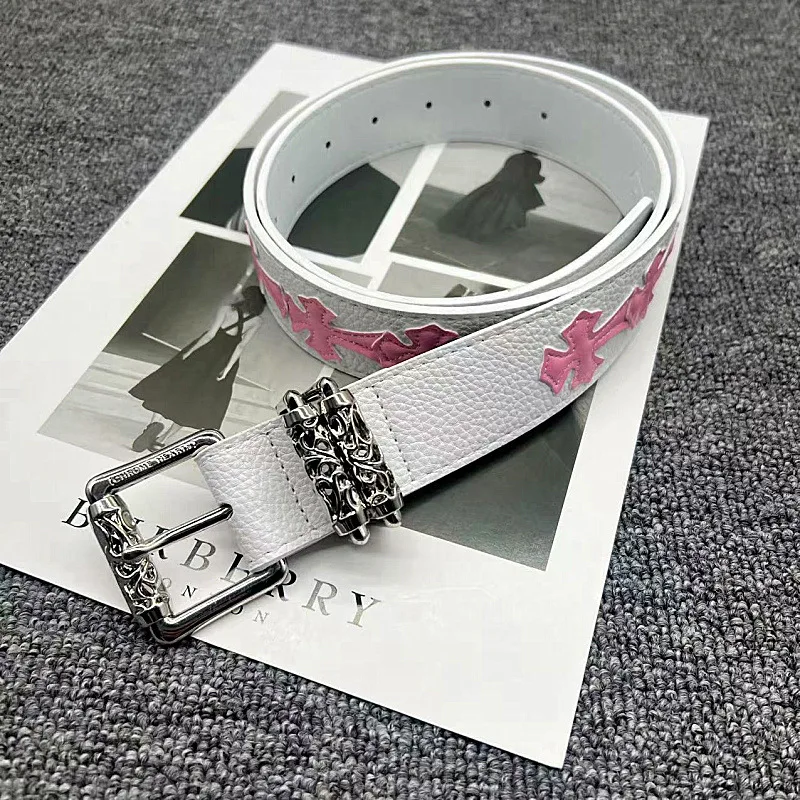 Cintura personalizzata primaverile ed estiva con motivo a litchi e cintura colorata di nuovo stile Kro per uomo e donna, cintura artistica per giovani