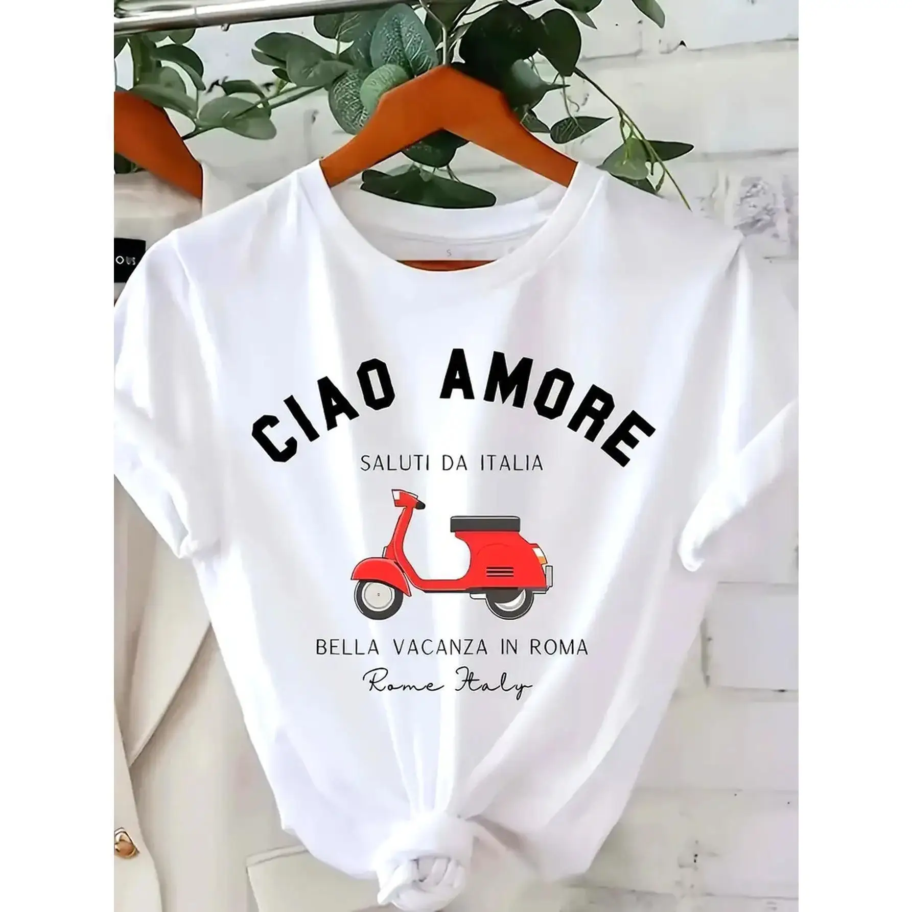 

Travel - themed and Stylish T - Shirt: Make a Statement with a Vespa - Italy Graphic