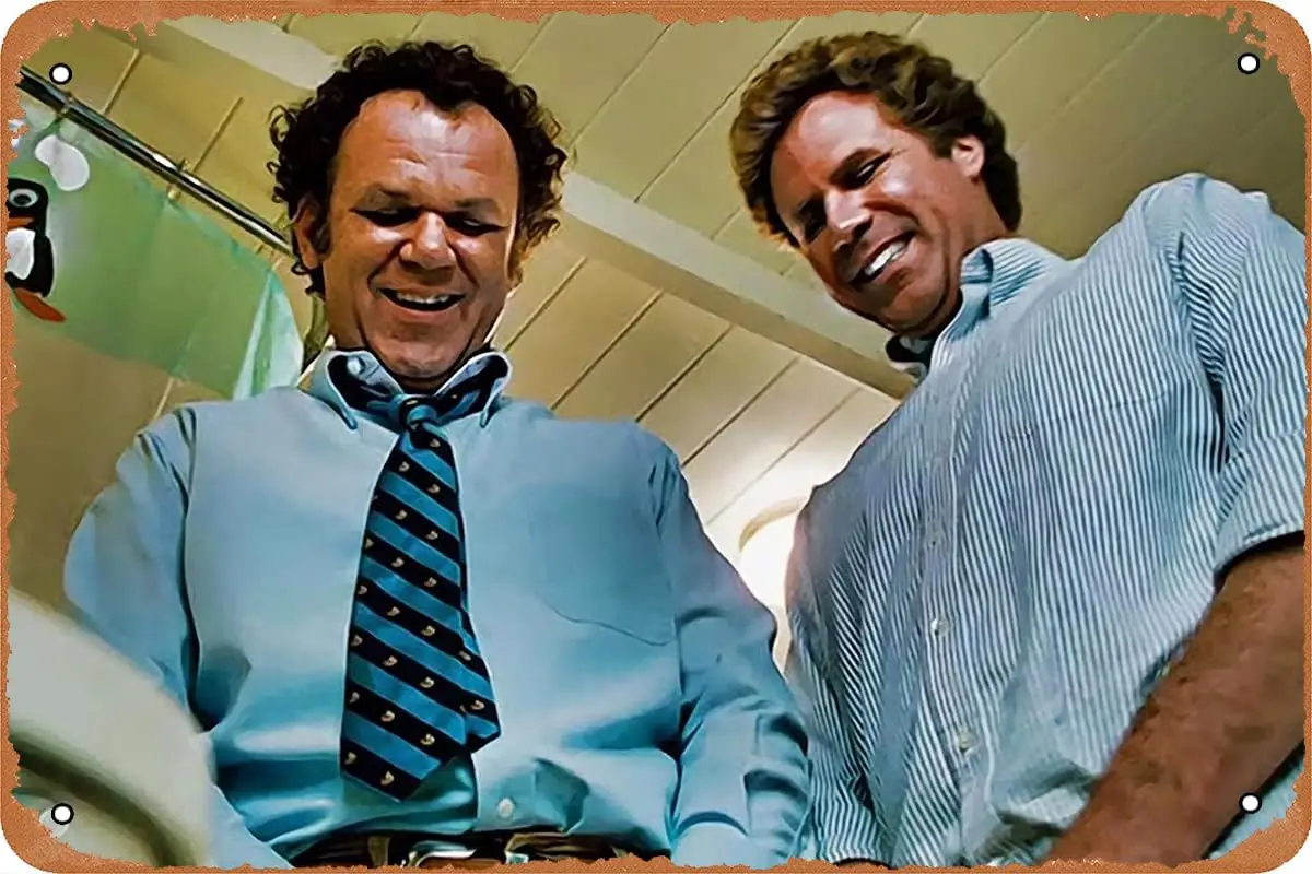 Step Brothers Toilette, lustiges Filmplakat, Retro-Metallschild, Vintage-Blechschild für Badezimmer, Toilette, Zuhause, Wandkunst, Dekor, Geschenk