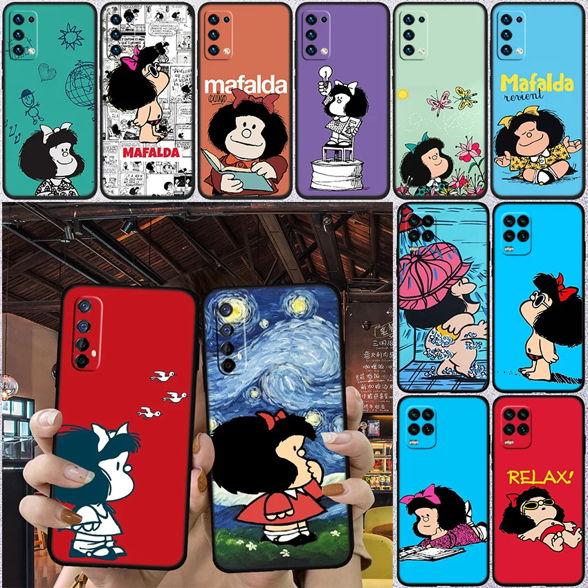 M-Mafalda Phone Case for Samsung Galaxy A11 A12 A13 A15 A52S A53 A55 A56 A70 A71 A72 A73 F06 F16 F56 S10 Plus S10e