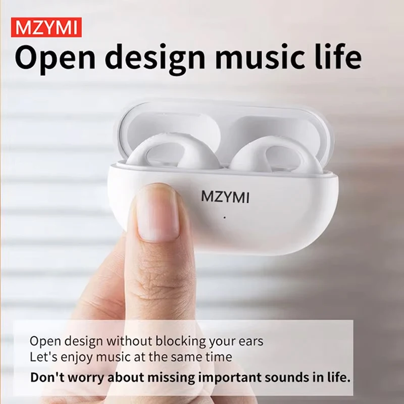 MZYMI TW01 Bone Conduction หูฟังบลูทูธชุดหูฟังไร้สายมินิกีฬาหูฟัง TWS หูฟังกันน้ําแบบพกพาหูฟัง
