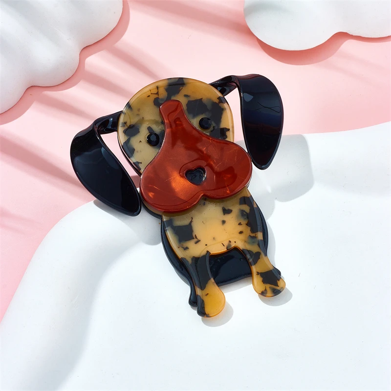 New Cartoon Dolphin Owl Squirrel Dog Lion Acrylic Brooches For Women Kids Lovely Handmad Crafts Lapel Pins Party Jewelry Gifts