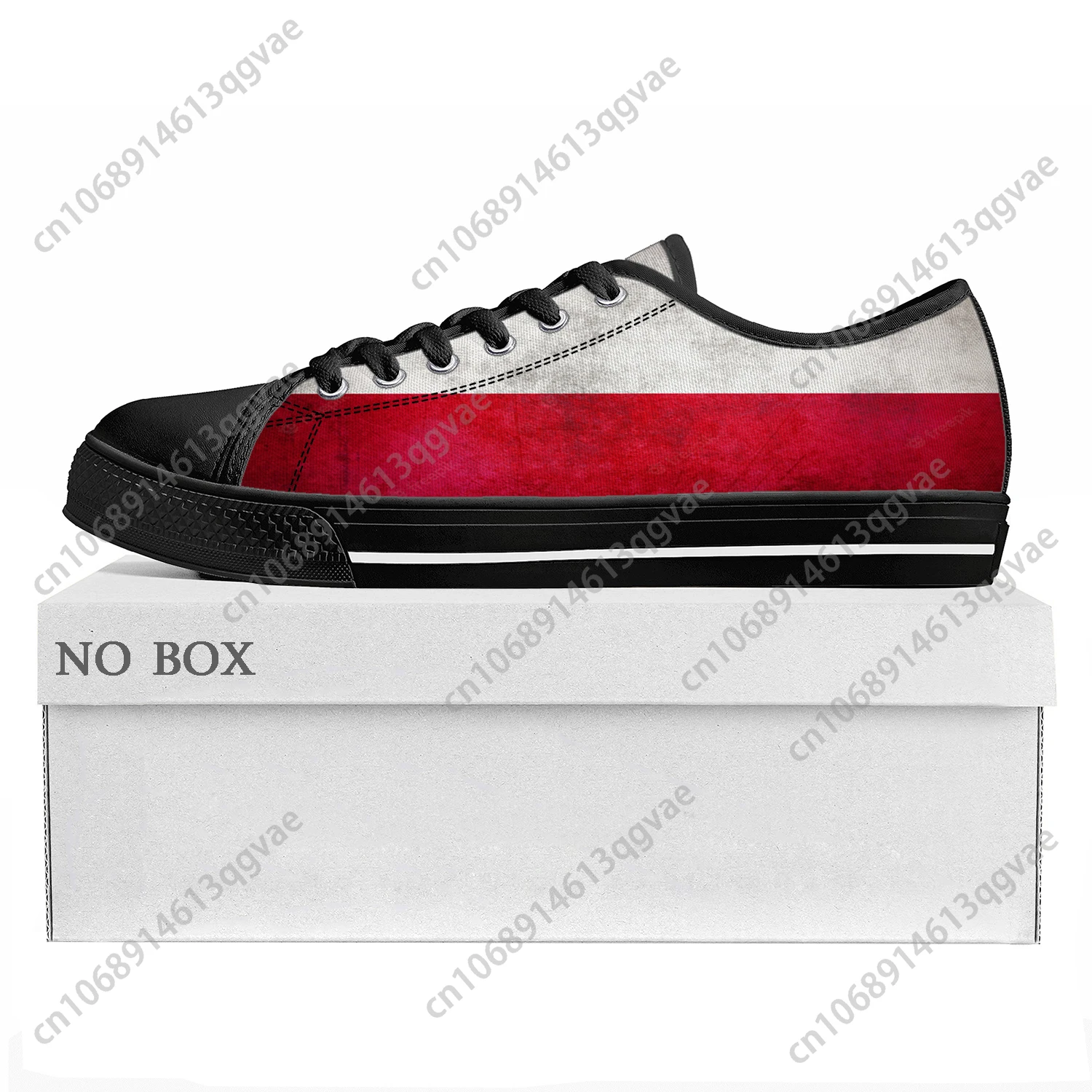 Polish Flag Low Top High Quality Sneakers Mens Womens Teenager Canvas Sneaker Poland Prode Casual Couple Shoes Custom Shoe