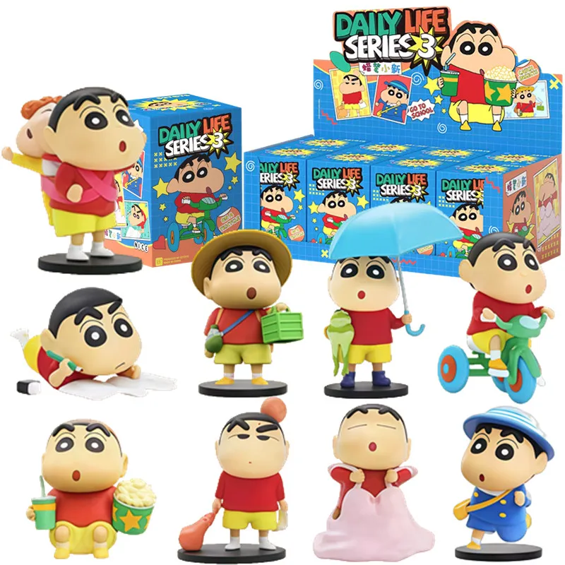 Crayon Shin Chan Alltagsleben-Serie Actionfigur Sammlermodell Puppe Desktop-Dekoration Auto-Ornament ‌   Überraschende Geburtstagsgeschenke