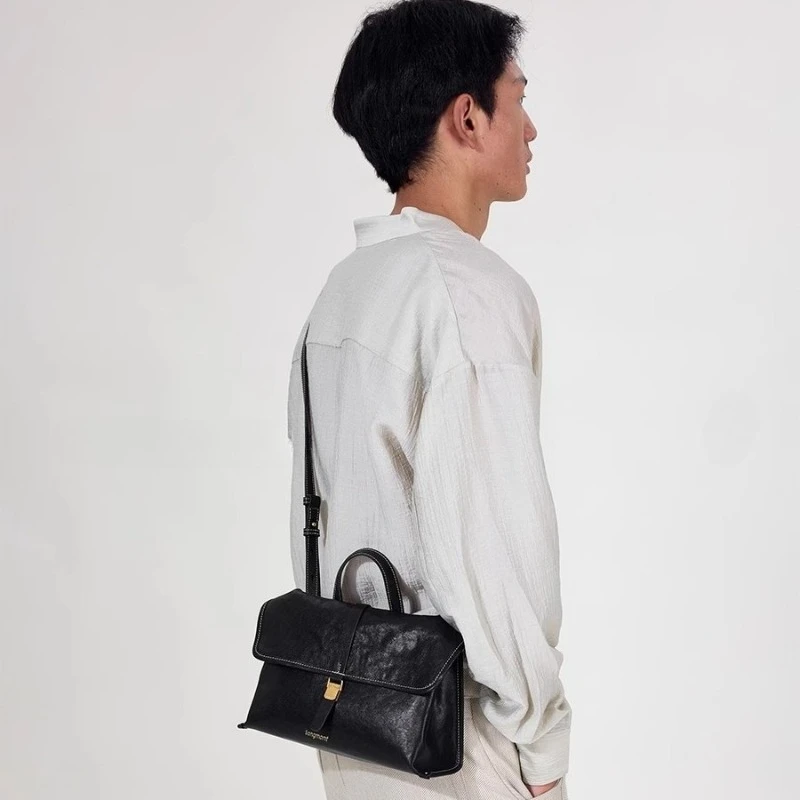 Songmont Traveling Small Crossbody Bag Vegetable Tanned Cowhide Shoulder Crossbody Bag