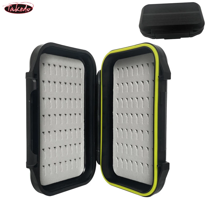 

TAKEDO Waterproof Fly Hook Lure Storage Box Double-sided Portable Fly Fishing Box Fishing Gear Bait Box BZ01