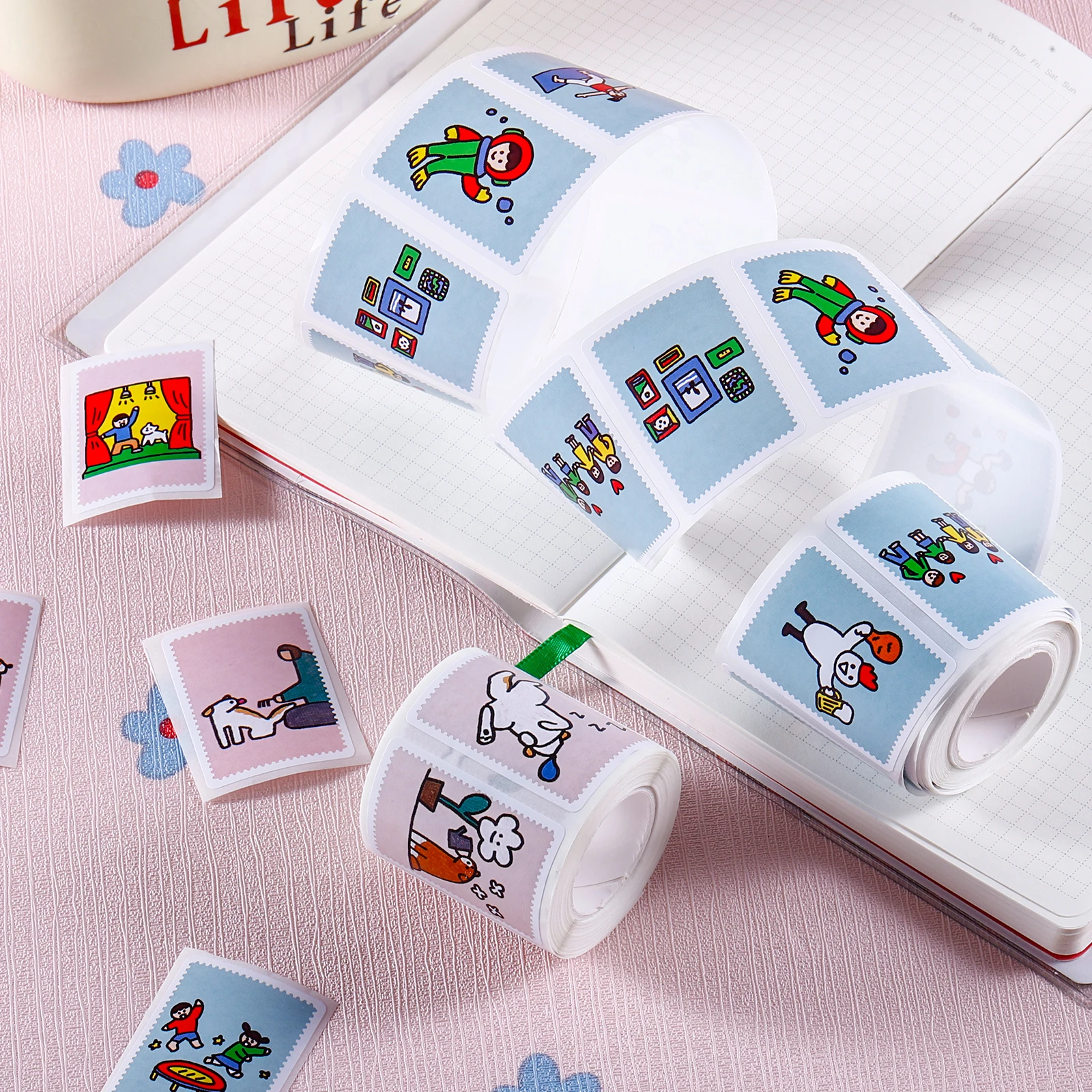 200 ورقة/ملصقات نجاة لفة، مناسبة لحساب اليد، وديكور الحرف اليدوية وتغليف الهدايا، وهدايا الحفلات، وما إلى ذلك. #4