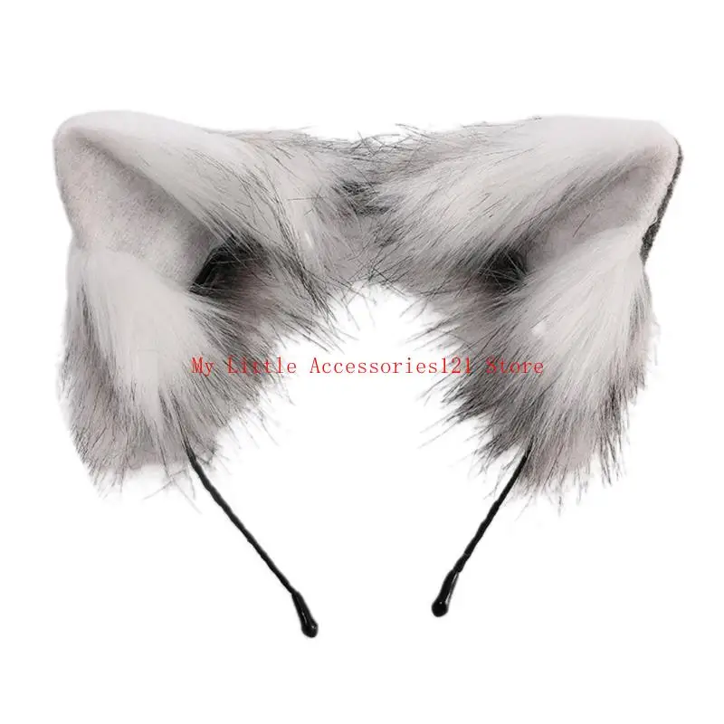 Animale da donna per orecchie gatto ornamenti per capelli accessori peluche per capelli halloween hoops hoops anime