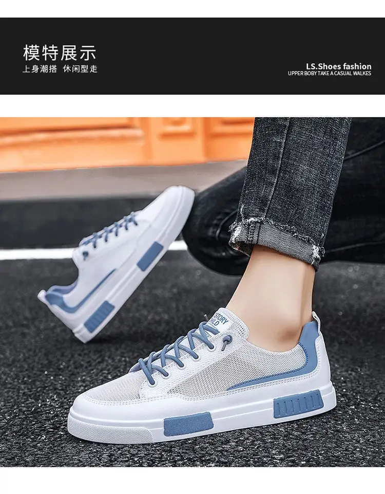 Breathable Mesh Sneakers Summer Men Comfort Flat Shoes Luxury Males Lightweight Loafers Non-Slip Mens Tennis Shoes