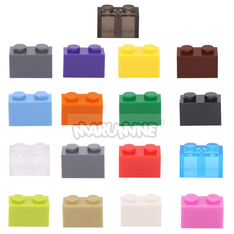 Marumine 1x2 Cube MOC Bricks 3004 Compatible Classic Base Building Blocks Parts Construction House Architectural DIY Accessories