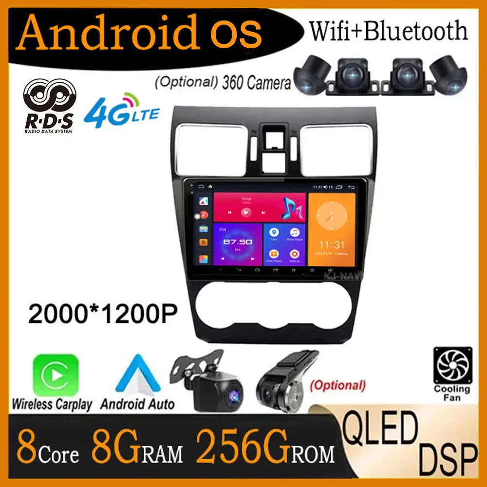 

4G+5GWIFI Android 14 For Subaru WRX Forester 2016 - 2020 Car GPS Navigation Radio Video Multimedia Player Stereo Android Auto