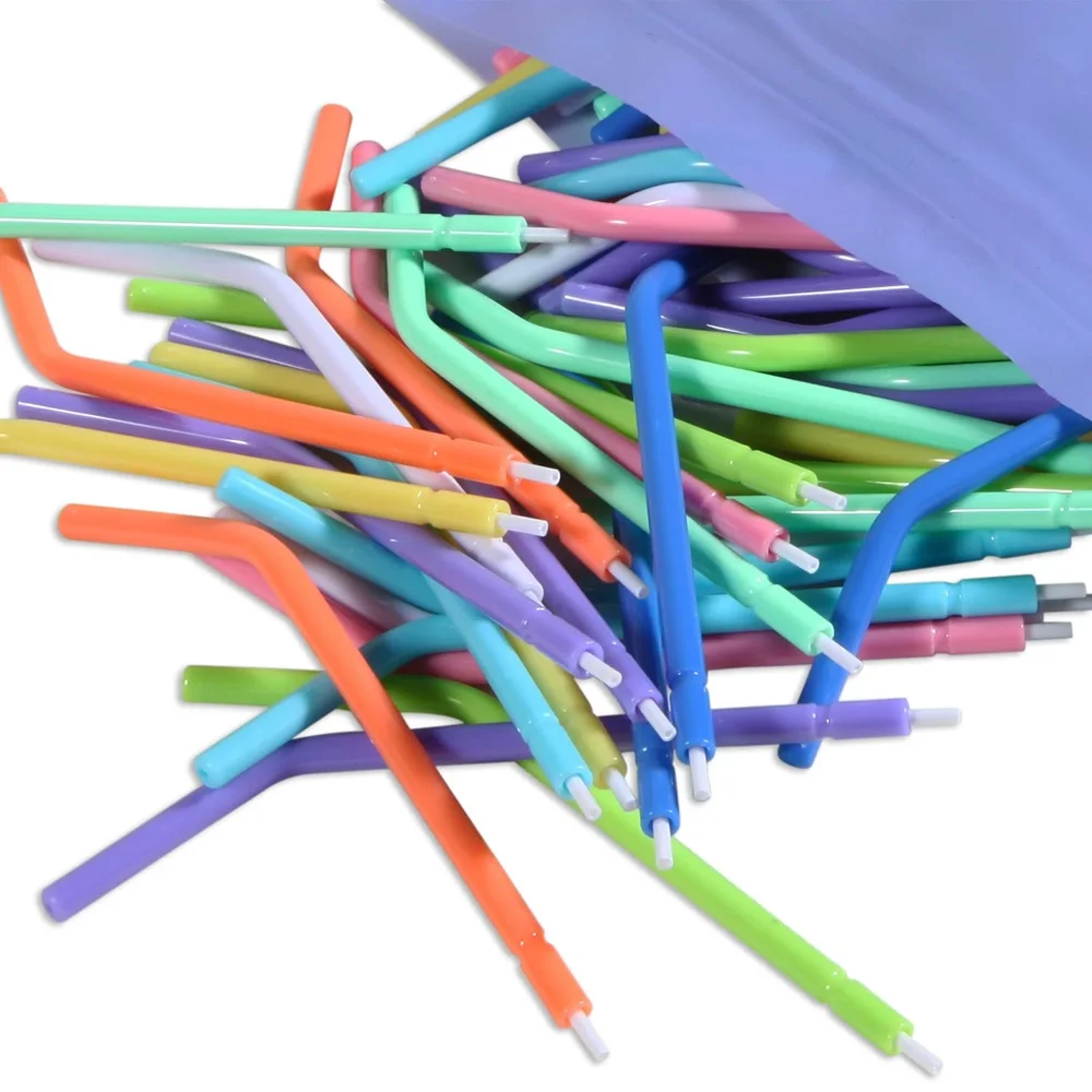 

High Quality 100pcs/bag Dental Disposable Spray Tips Nozzles For 3-Way Air Water Syringe Plastic Colorful