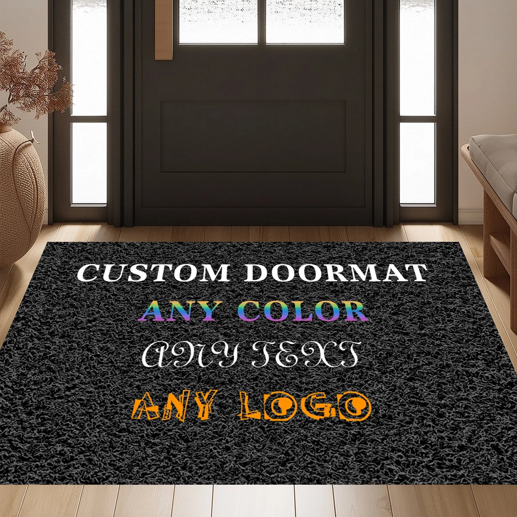 Personalized Doormat 8mm Anti-slip Rug Home Entryway Sole Cleaning Dust Removal Carpet Any Color Photo Logo Custom Entrance Mat