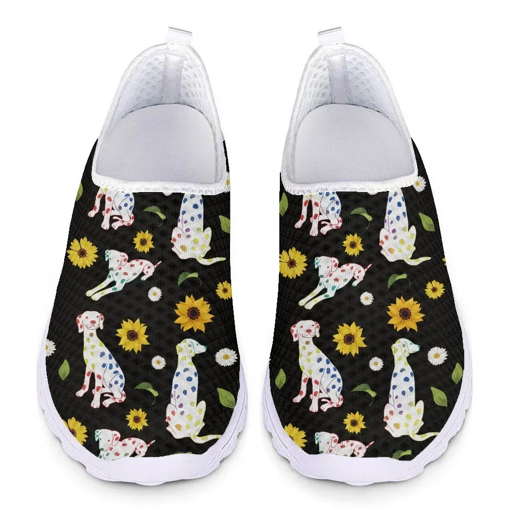 Women Mesh Slip On Shoes Breathable Sport Sneaker For Cute Cartoon Animal Print Girl Walking Shoes