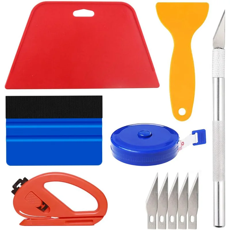 11/8pcs Wallpaper Hand Tool Kit Film Wallpaper Smoothing Tool for Window Film Craft Vinyl, Adhesive Contact Paper Application