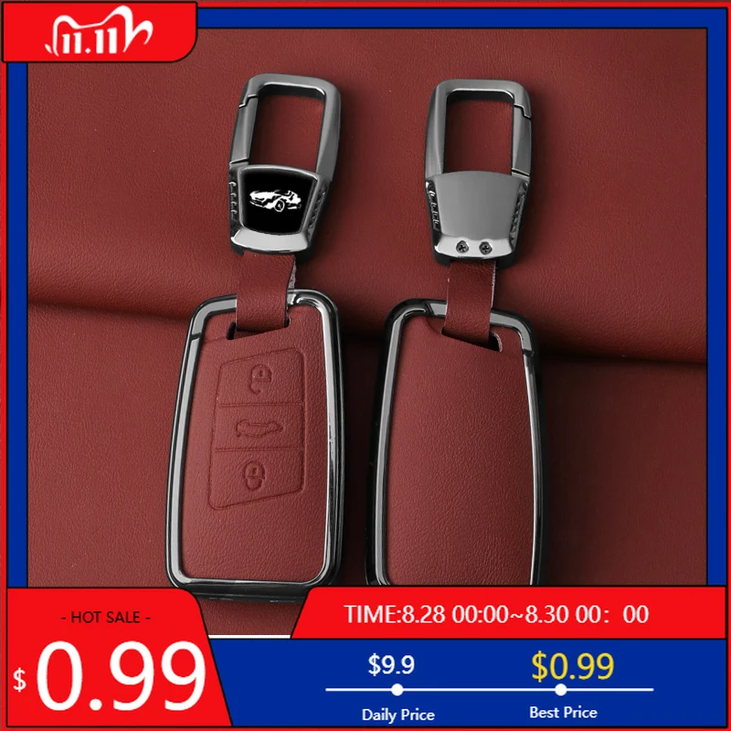 

Interior Stickers Car Zinc Alloy Key Case Cover Protect Shell Fob For VW Volkswagen Magotan Passat B8 Skoda Superb Kodiaq A7 Key