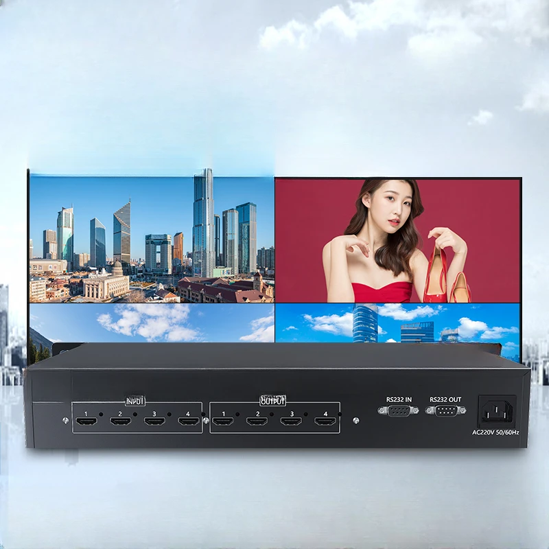 HDMI matrix switcher 4-in 4-out project 4K@60HZ Digital Audio Video Conference Switching Service Host 2.0