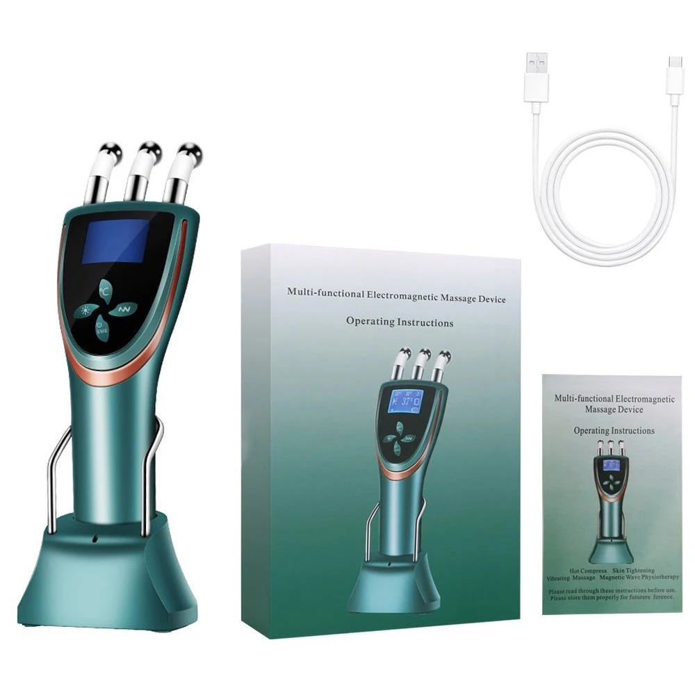 Tragbare EMS Beheizte Vibration Schönheit Gerät Elektrische Facelifting Massagegerät Körper Kopf Nase Füße Straffende Anti-Falten