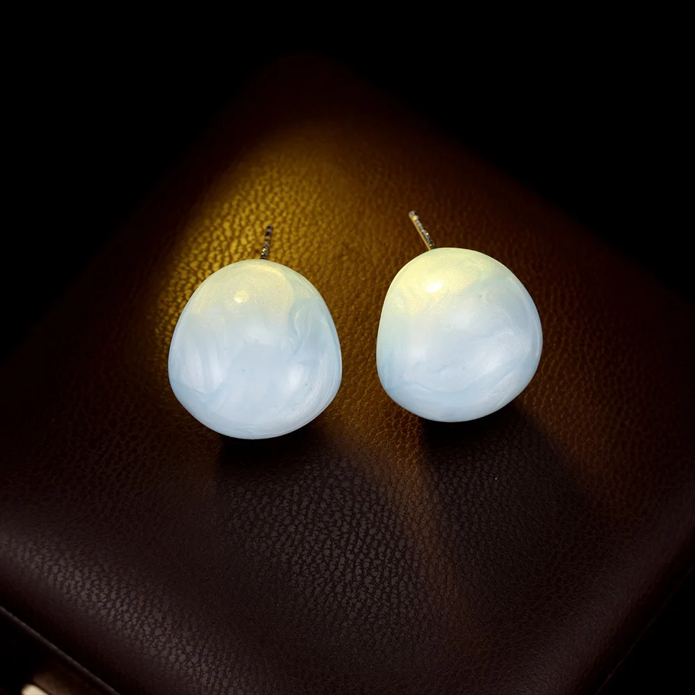 

The small round ball ear stud s925 silver needle fashionable and gentle Spring/Summer niche and elegant earrings for women