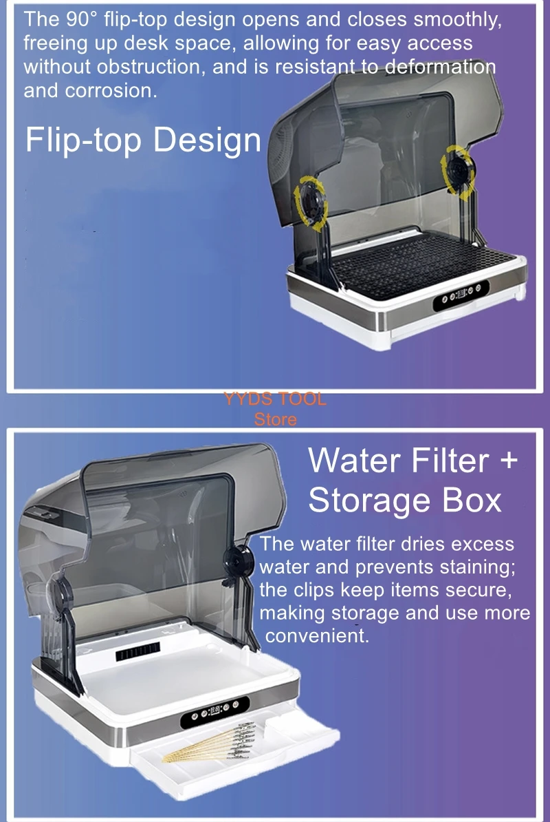 

Dust-proof drying cabinet for figurines and models, spray paint booth, airbrush spray paint oven, coloring clamp, and seal