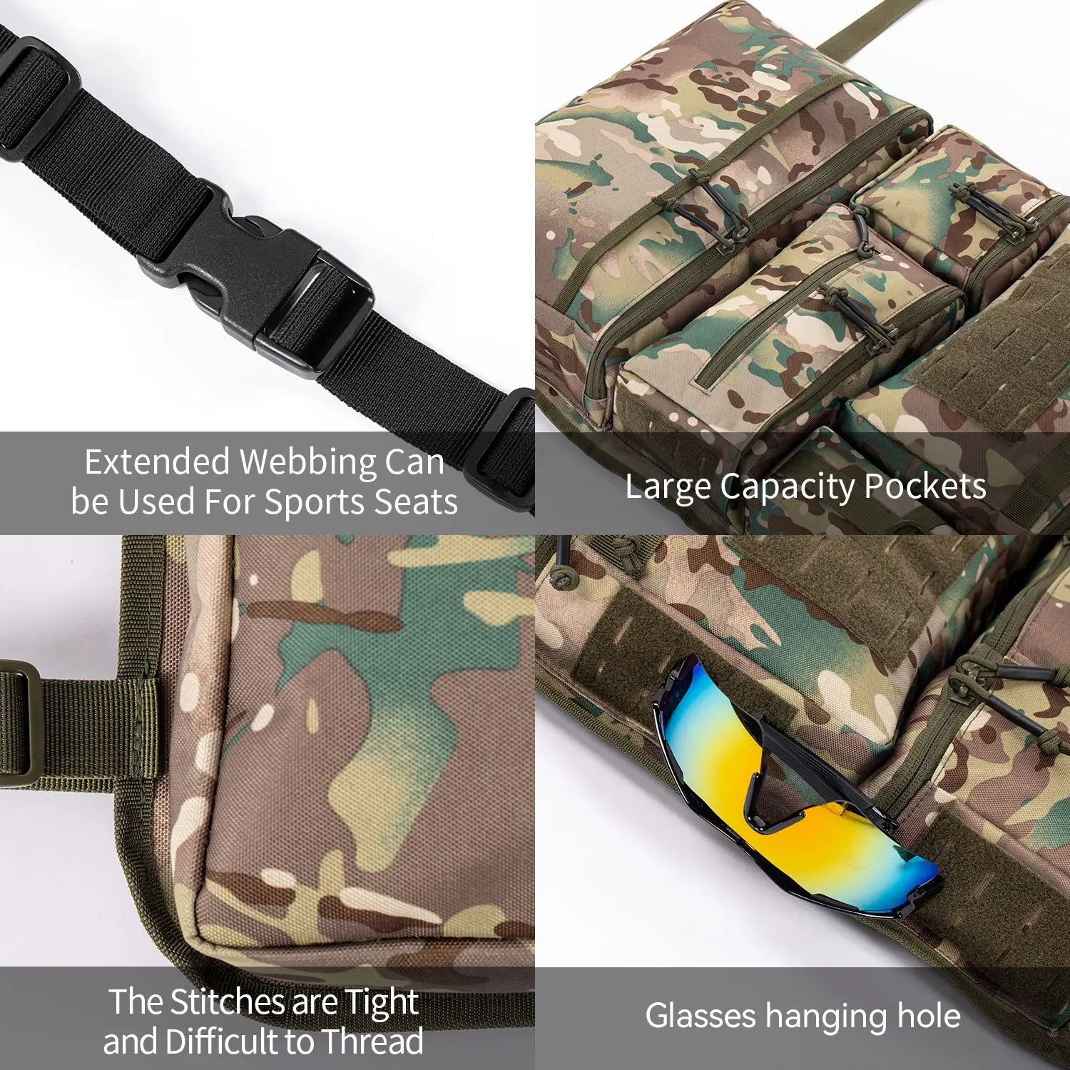 Oxford Taktische Aufbewahrungstasche für Auto-Rücksitz Multifunktionaler Gepäckorganizer Hängende Rücksitztasche für Outdoor – Detail 5